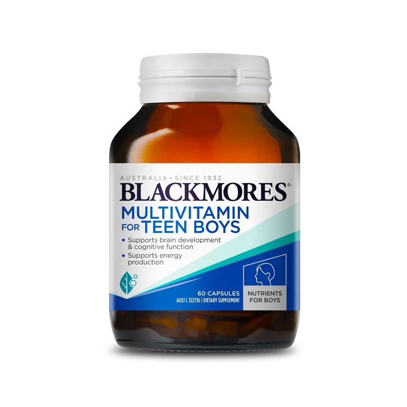 Blackmores Teens Multi For Guys 男孩脑黄金 60粒【保质期2028/03】